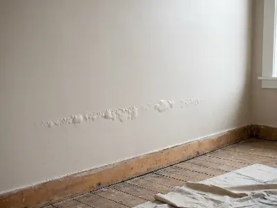 Mur déjà repeint par un précédent artisan